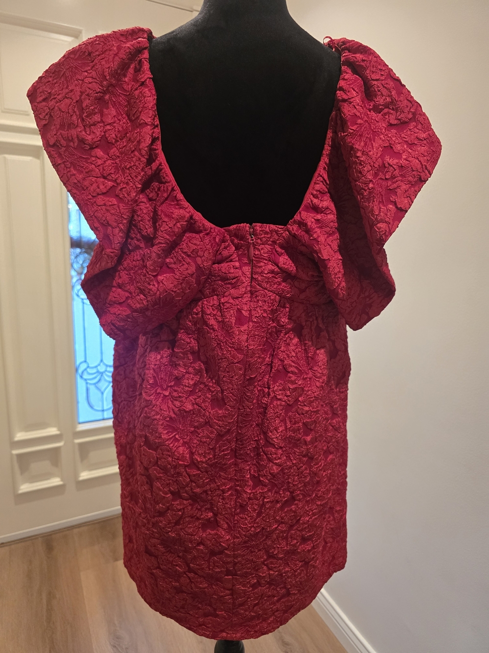 Arielle Jacquard Mini Babydoll Dress - Picture 6 of 9
